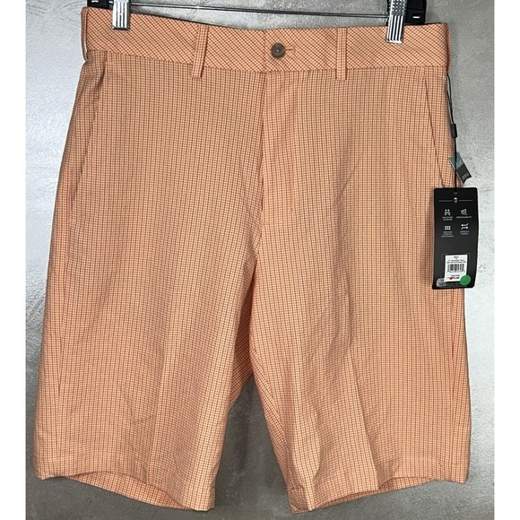 Walter Hagen Other - Walter Hagen Golf Shorts Mens 30 Orange Plaid Perfect 11 Collection Seersucker